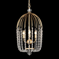 Voliere 3 Light Crystal Tall Pendant