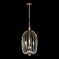 Voliere 3 Light Crystal Tall Pendant