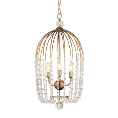 Voliere 3 Light Crystal Tall Pendant