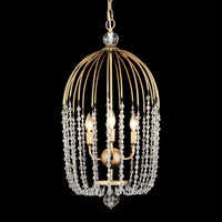 Voliere 3 Light Crystal Tall Pendant