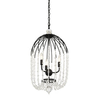 Voliere 3 Light Crystal Tall Pendant