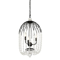Voliere 3 Light Crystal Tall Pendant