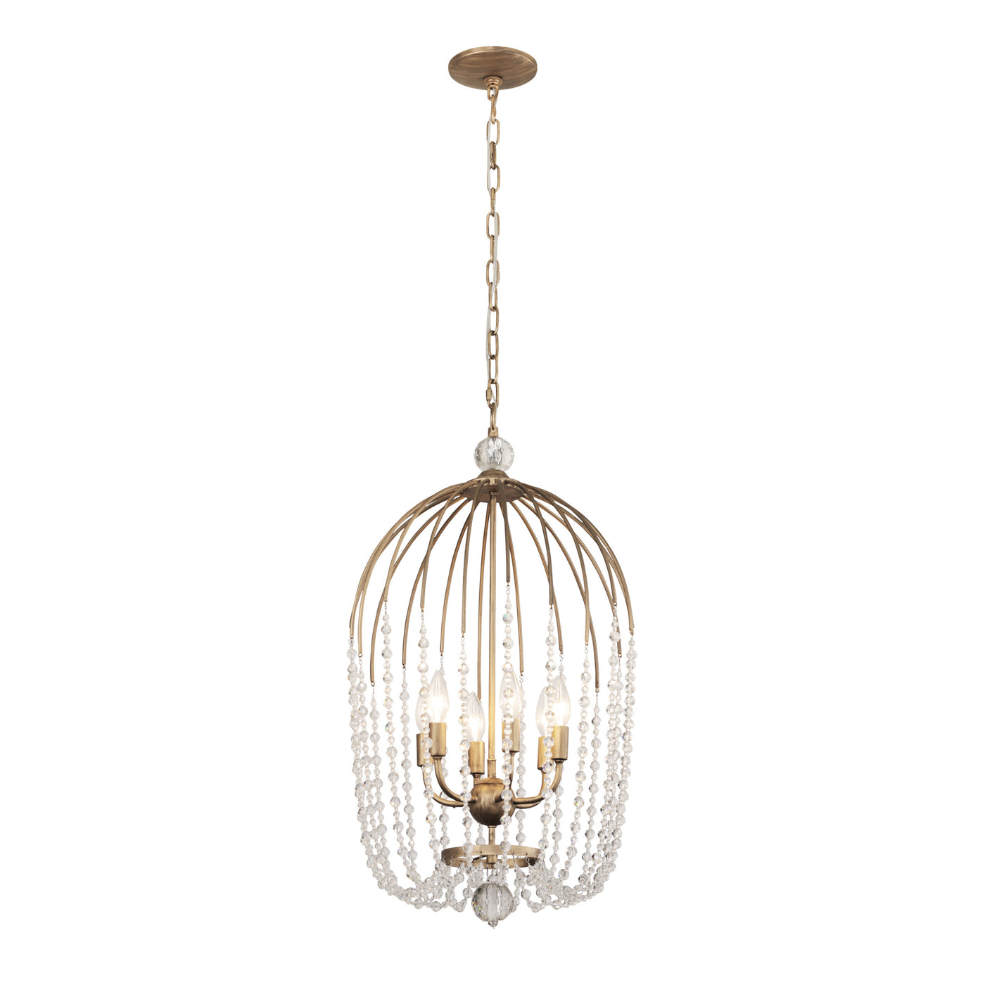 Voliere 6 Light Crystal Pendant