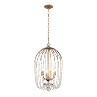 Voliere 6 Light Crystal Pendant