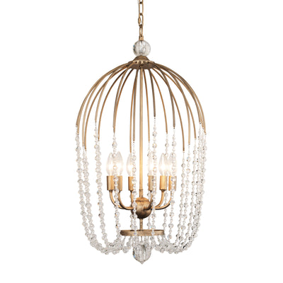 Voliere 6 Light Crystal Pendant