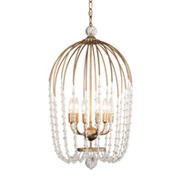 Voliere 6 Light Crystal Pendant