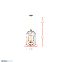 Voliere 6 Light Crystal Pendant