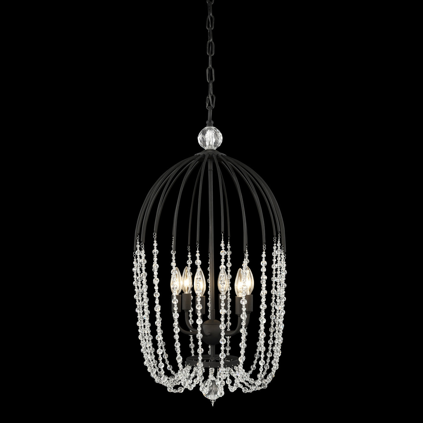 Voliere 6 Light Crystal Pendant
