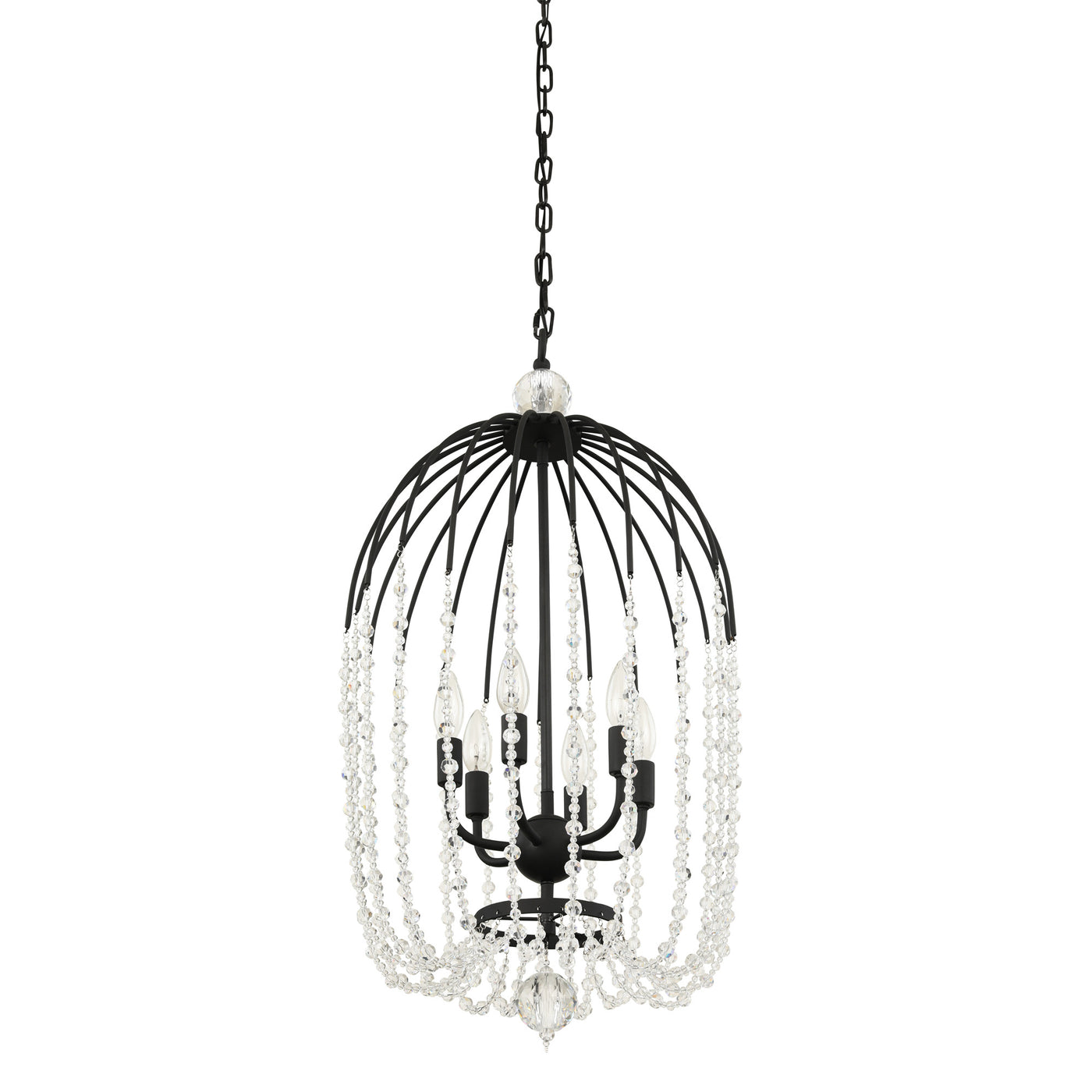 Voliere 6 Light Crystal Pendant