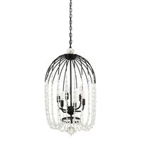 Voliere 6 Light Crystal Pendant