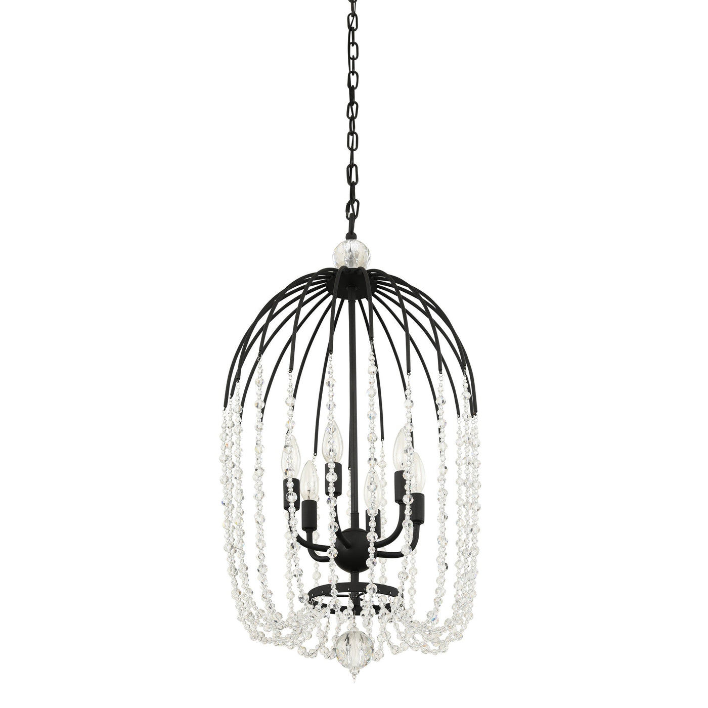 Voliere 6 Light Crystal Pendant