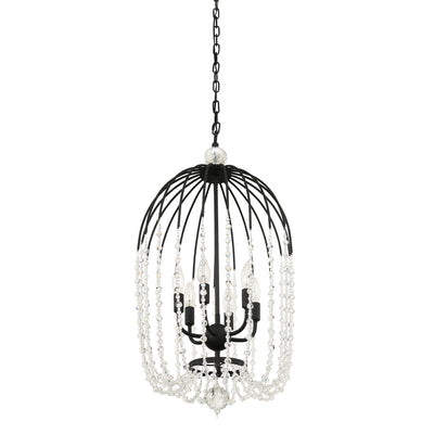 Voliere 6 Light Crystal Pendant