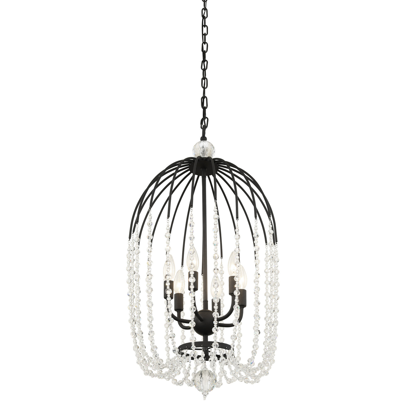 Voliere 6 Light Crystal Pendant