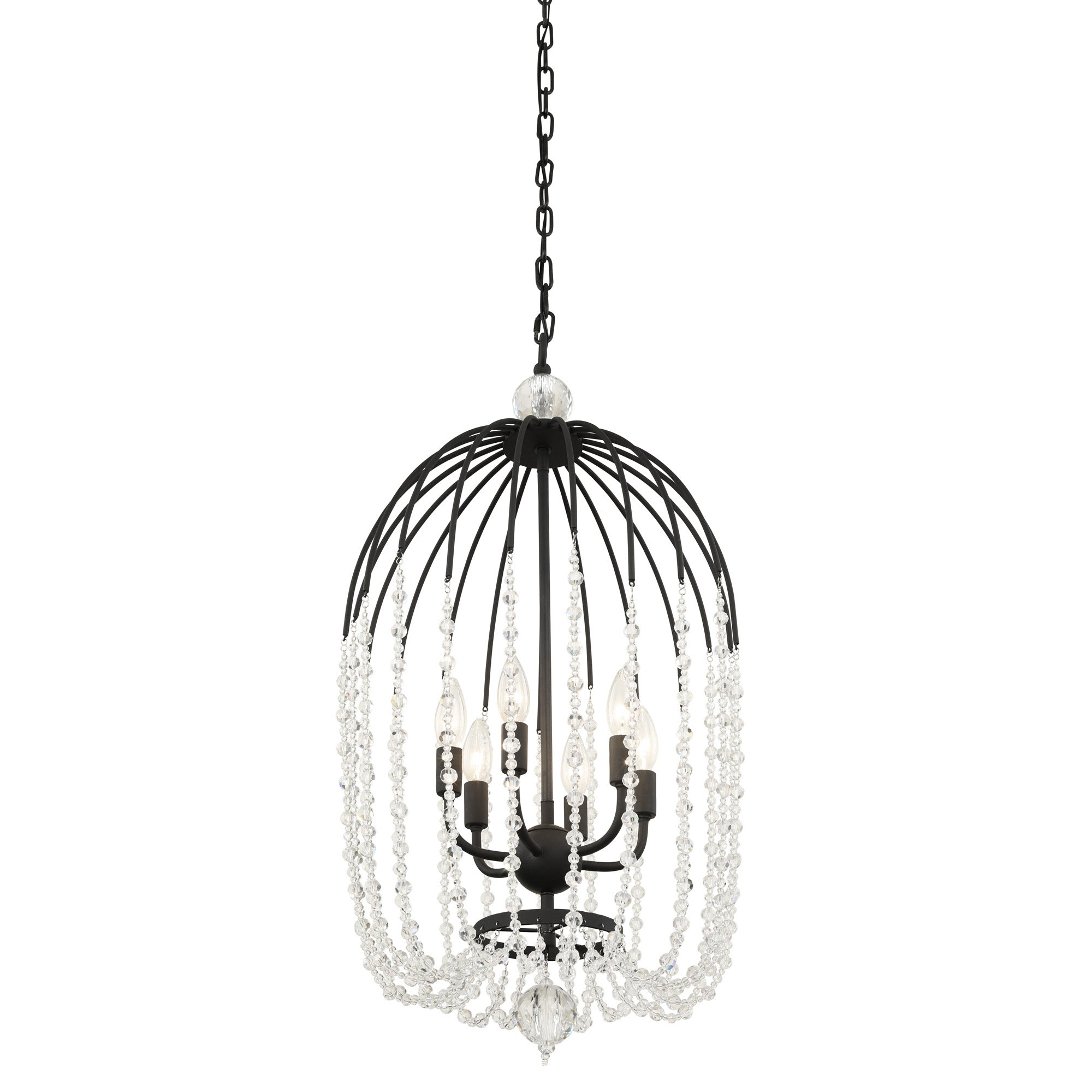 Voliere 6 Light Crystal Pendant