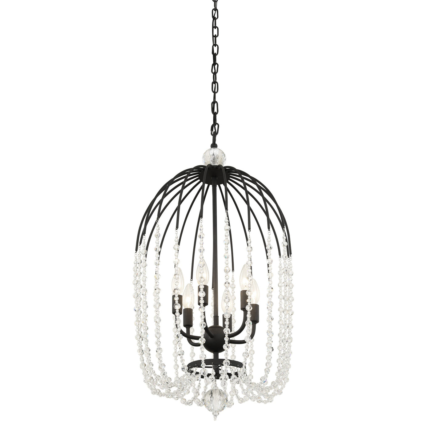 Voliere 6 Light Crystal Pendant