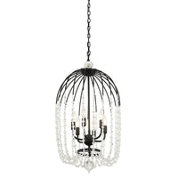 Voliere 6 Light Crystal Pendant