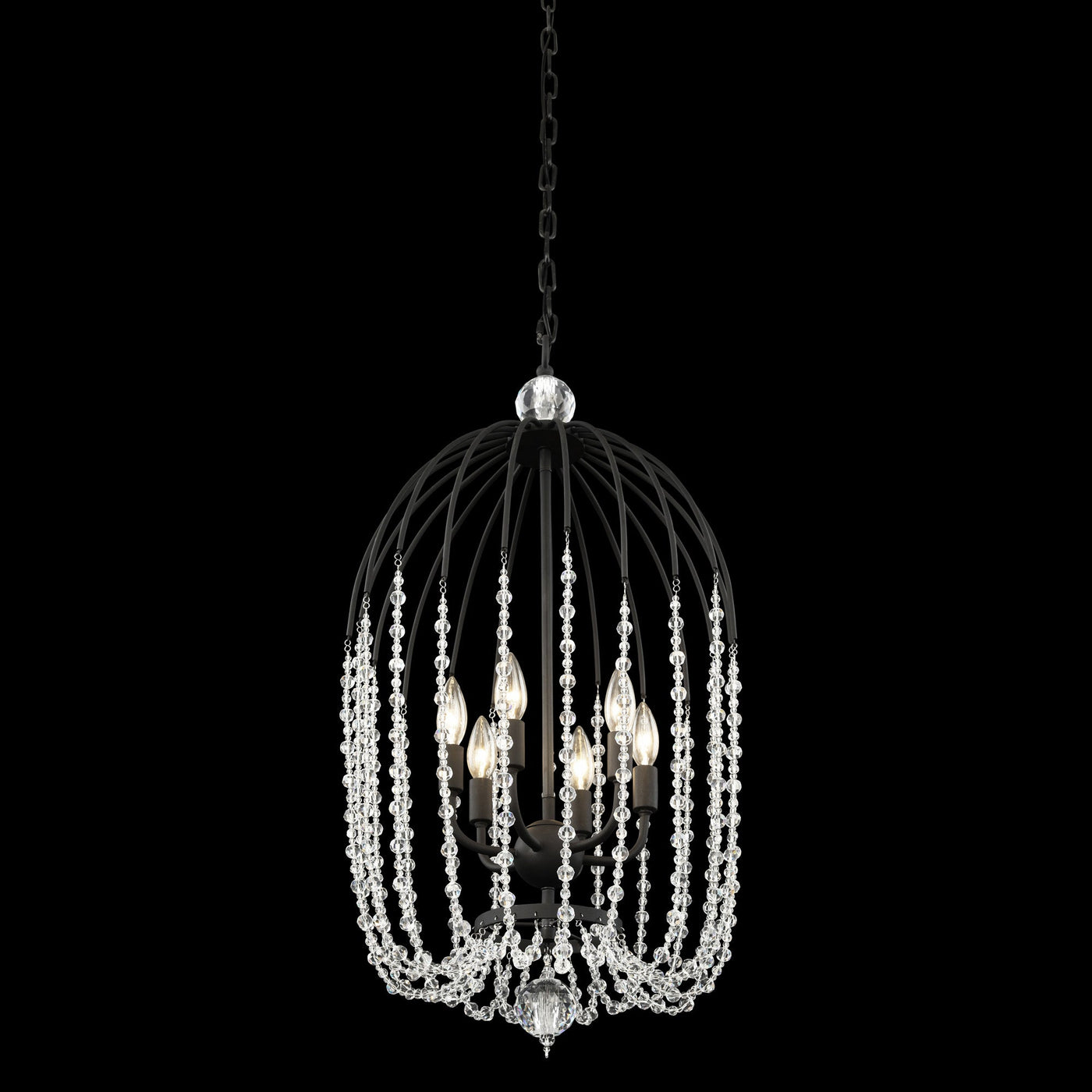 Voliere 6 Light Crystal Pendant