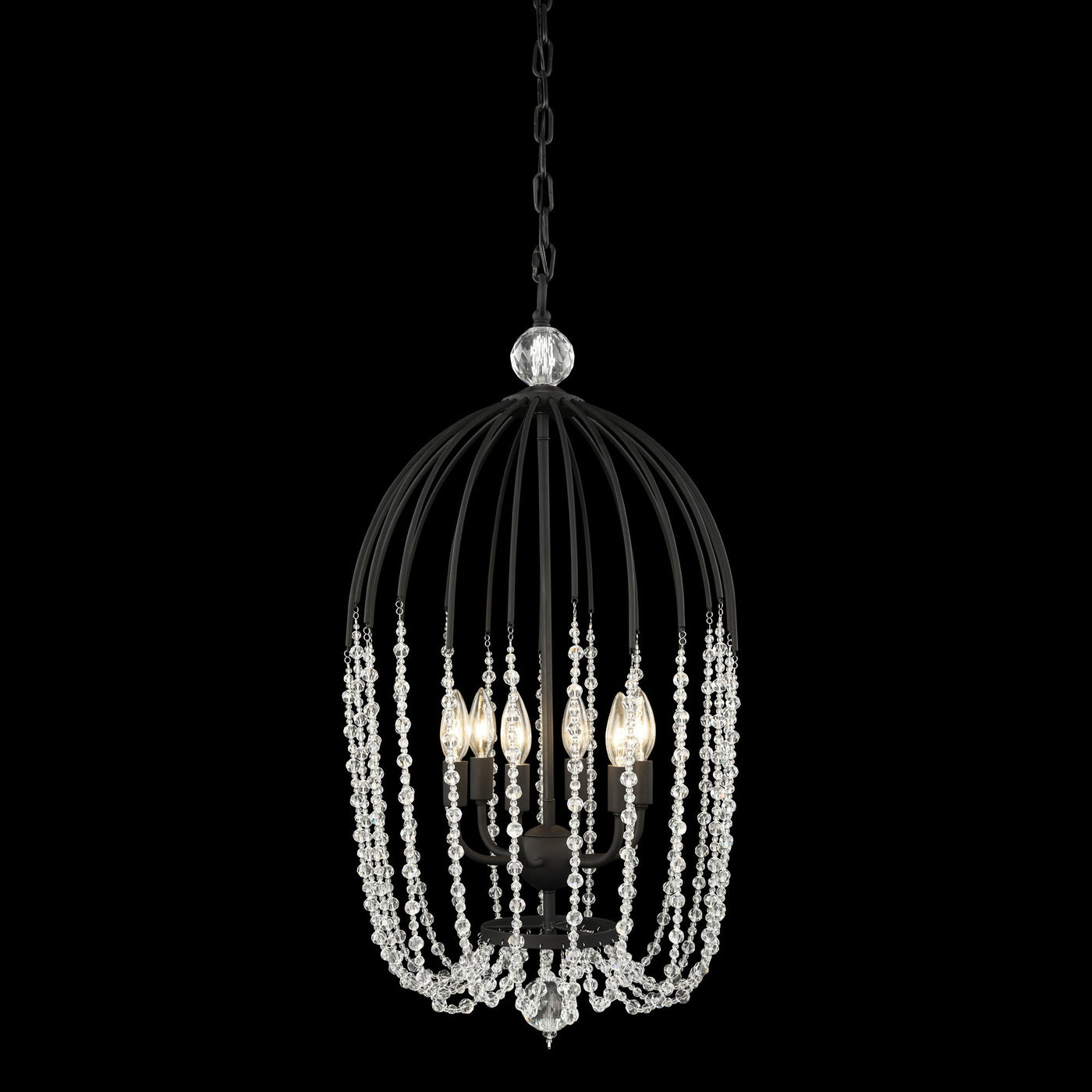 Voliere 6 Light Crystal Pendant