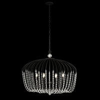 Voliere 6 Light Crystal Oval Pendant
