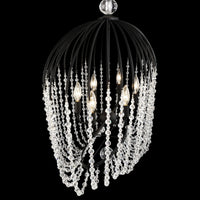 Voliere 6 Light Crystal Oval Pendant