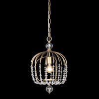 Voliere 1 Light Crystal Pendant