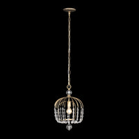 Voliere 1 Light Crystal Pendant