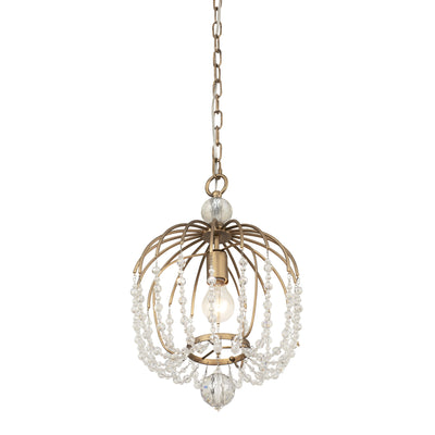 Voliere 1 Light Crystal Pendant