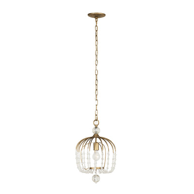 Voliere 1 Light Crystal Pendant