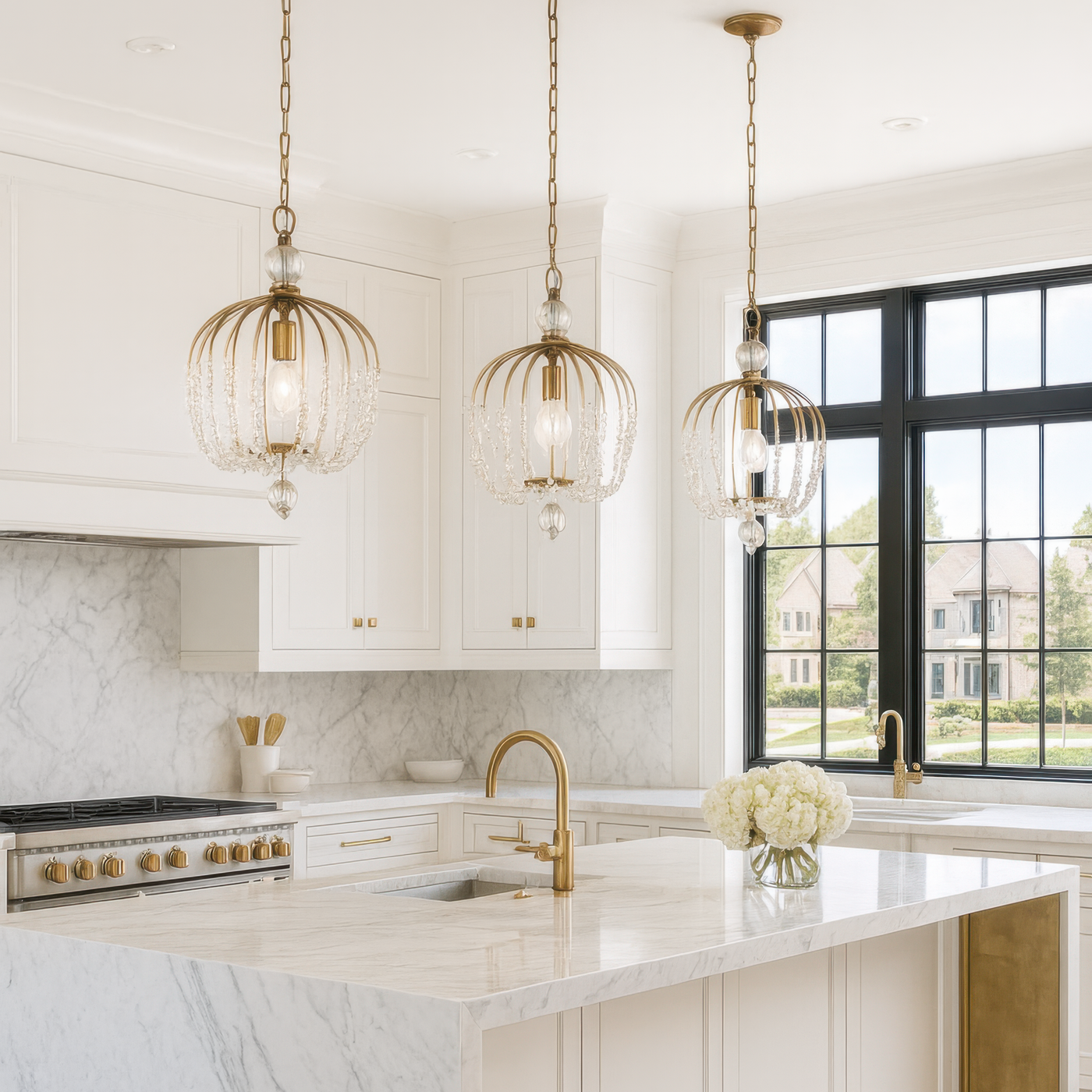Voliere 1 Light Crystal Pendant