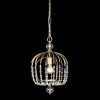 Voliere 1 Light Crystal Pendant