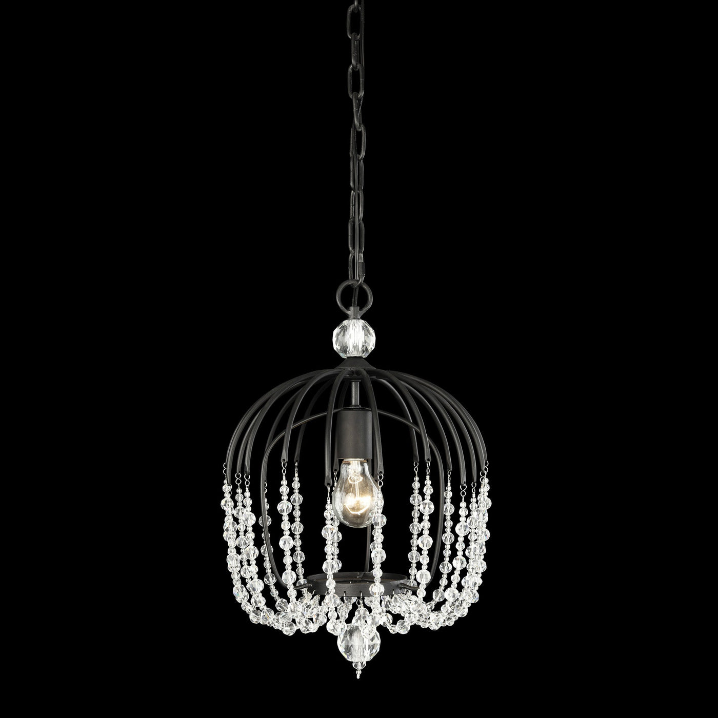 Voliere 1 Light Crystal Pendant