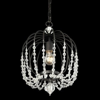 Voliere 1 Light Crystal Pendant