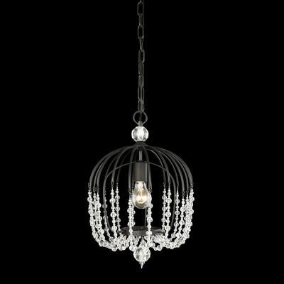 Voliere 1 Light Crystal Pendant