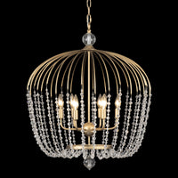 Voliere 6 Light Crystal Tall Pendant