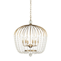 Voliere 6 Light Crystal Tall Pendant