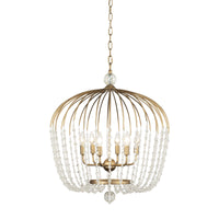 Voliere 6 Light Crystal Tall Pendant