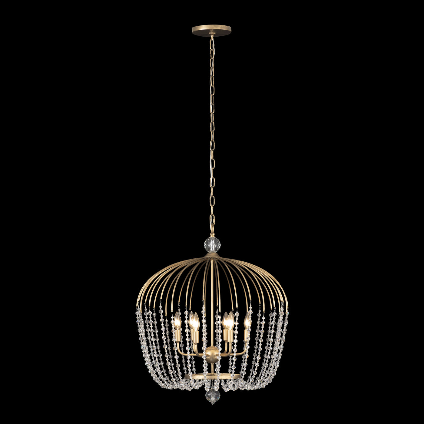 Voliere 6 Light Crystal Tall Pendant