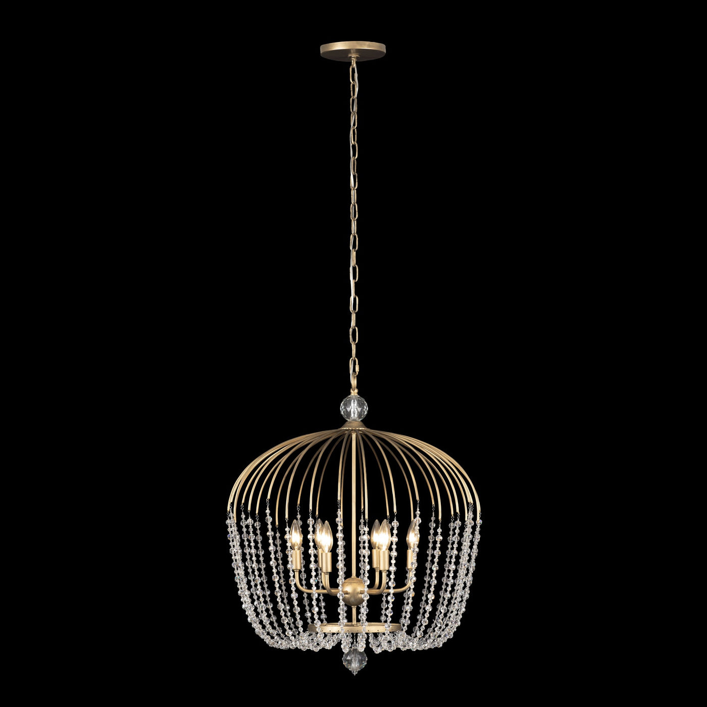 Voliere 6 Light Crystal Tall Pendant