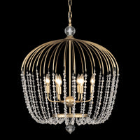 Voliere 6 Light Crystal Tall Pendant