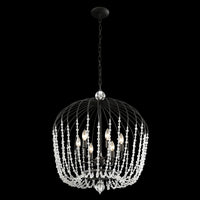 Voliere 6 Light Crystal Tall Pendant