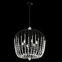 Voliere 6 Light Crystal Tall Pendant