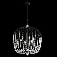 Voliere 6 Light Crystal Tall Pendant