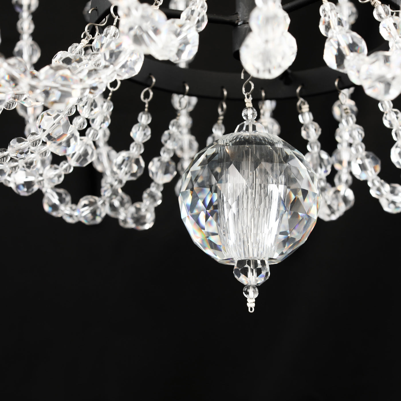 Voliere 6 Light Crystal Tall Pendant