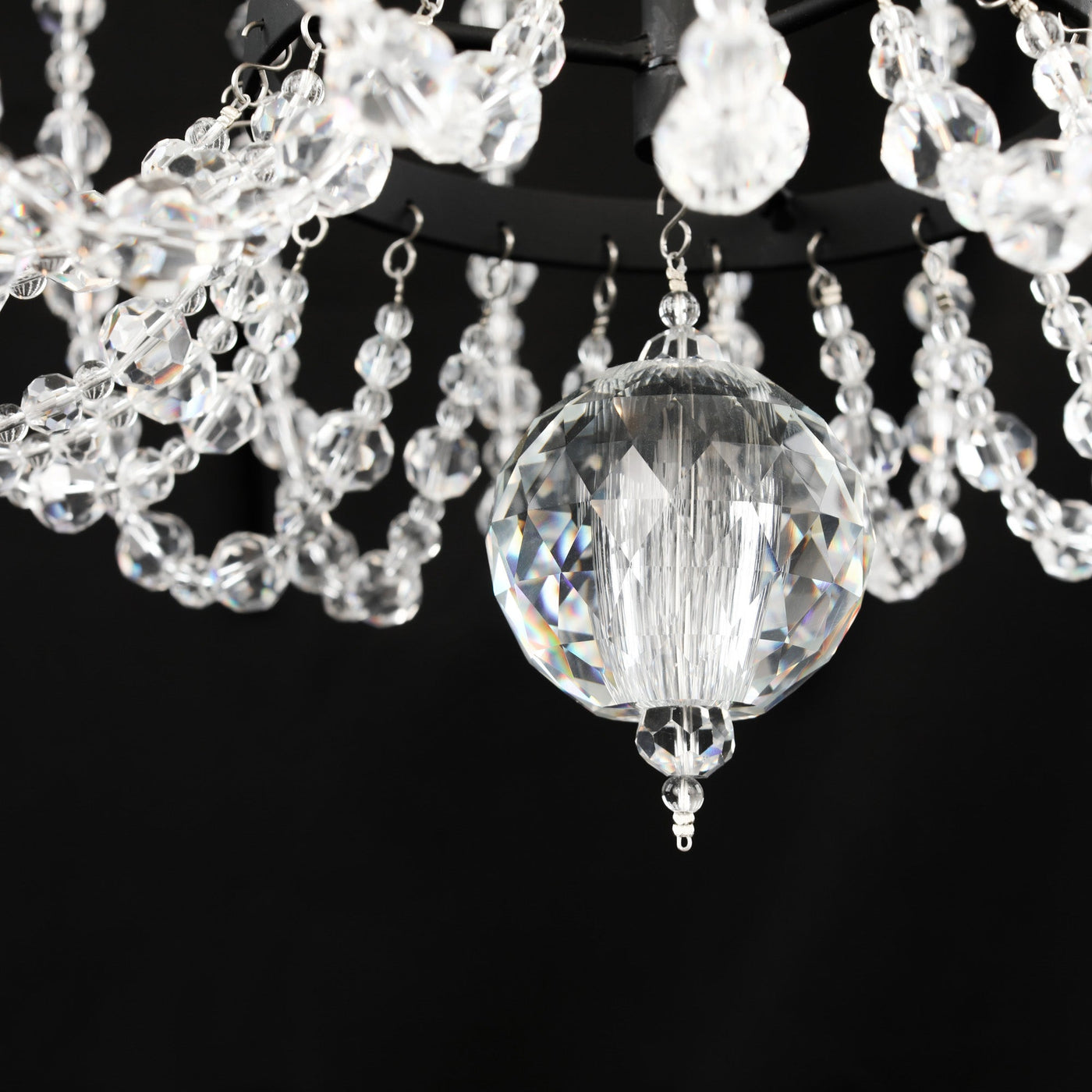 Voliere 6 Light Crystal Tall Pendant