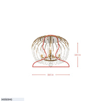 Voliere 3 Light Semi-Flush Mount