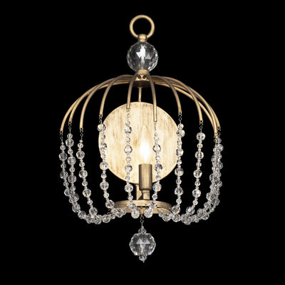 Voliere 1 Light Crystal Wall Sconce