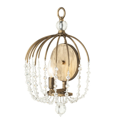 Voliere 1 Light Crystal Wall Sconce