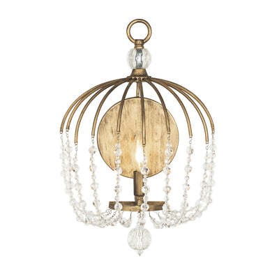 Voliere 1 Light Crystal Wall Sconce
