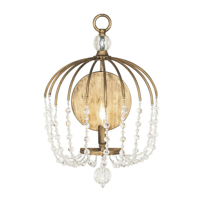 Voliere 1 Light Crystal Wall Sconce