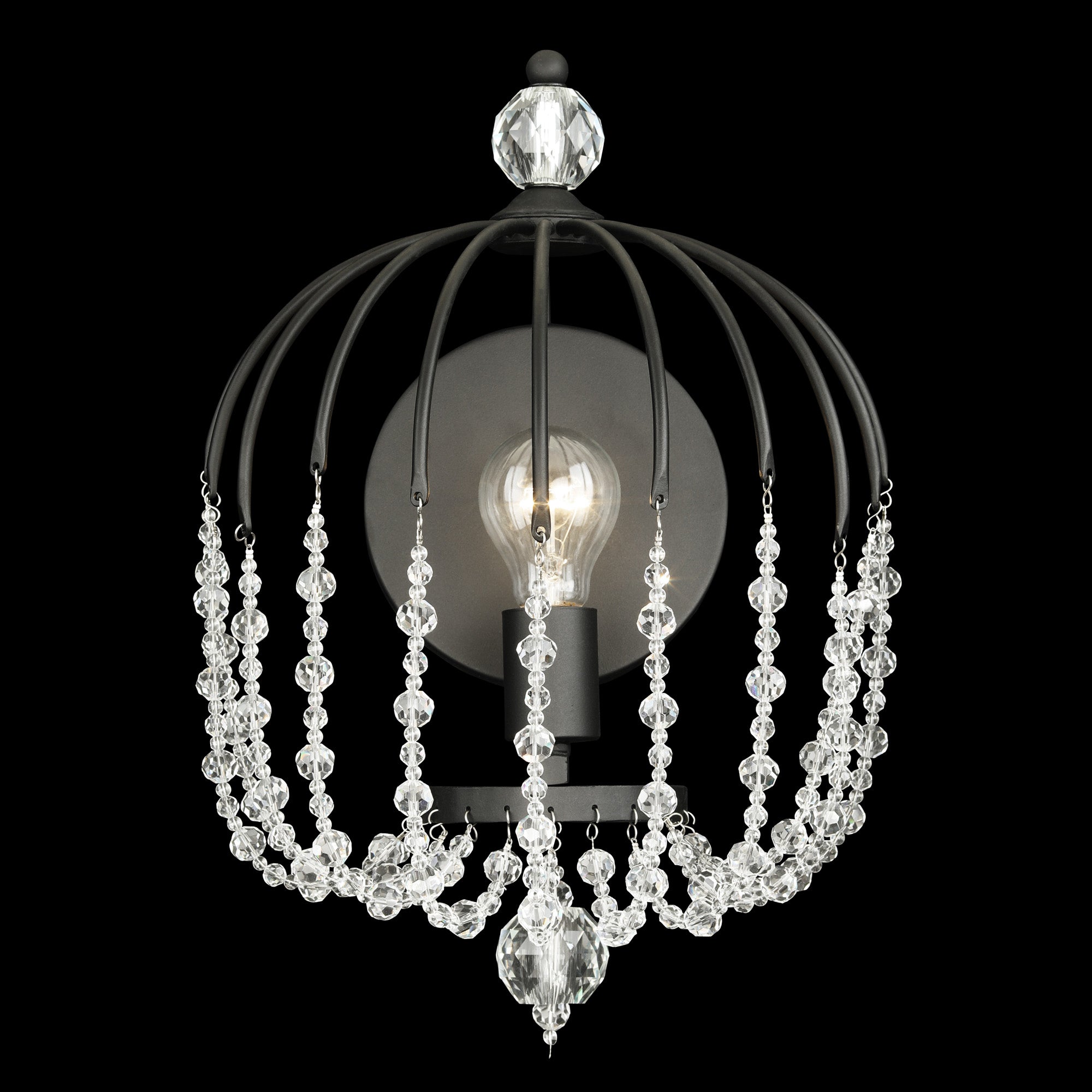 Voliere 1 Light Crystal Wall Sconce